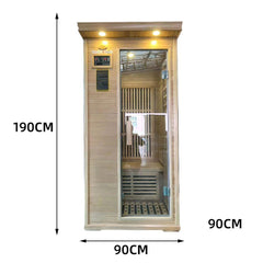 Homelements 1350W Hemlock Sauna Room Mobile Steam Room Circular Steam Room Home Adult Tourmaline Far Infrared Steam Room