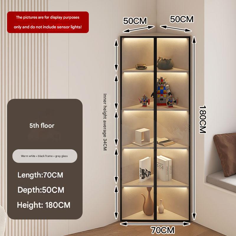 Simple Light Luxury Corner Cabinet Corner Triangle Right Angle Corner Corner Rack Living Room Bedroom Storage Floor Against The Wall