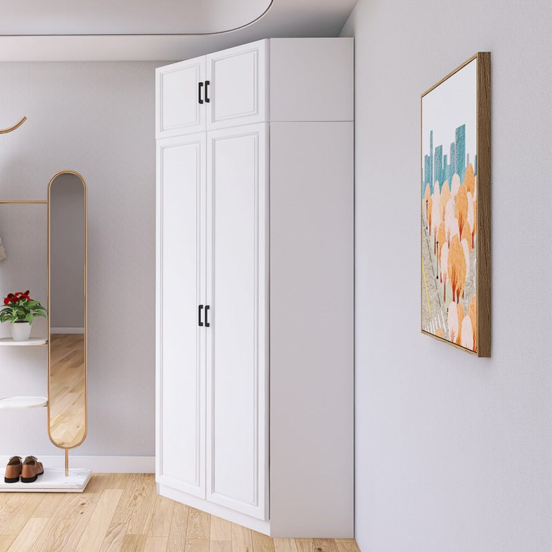 Corner Wardrobe Household Bedroom Small Apartment Solid Wood 90 Degree Master Bedroom Corner 7-character L-shaped Corner Wardrobe Combination Storage