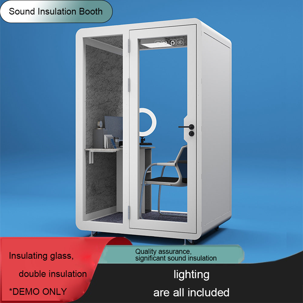 Homelements BJK-141223 Soundproof Booth Negotiation Room Mobile Silent Room Dedicated Soundproof Live Broadcast Cabin Simple Style Office Lounge Soundproof Office Pod Soundproof Phone Acoustic Booths