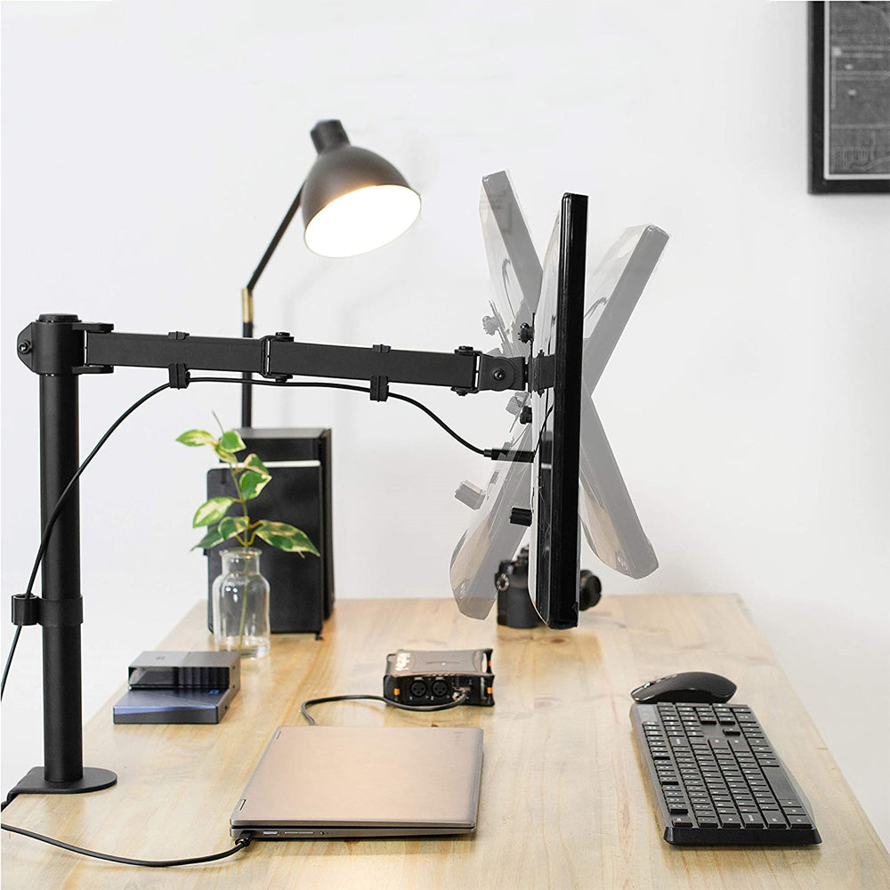 Homelements  Single Screen Monitor Stand Arm Bracket Black -SY MA01