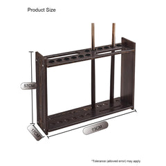 Sports Studio 12-hole Solid Wood Composite Wood Rotating Multi-function Cue Rack/mahogany Color