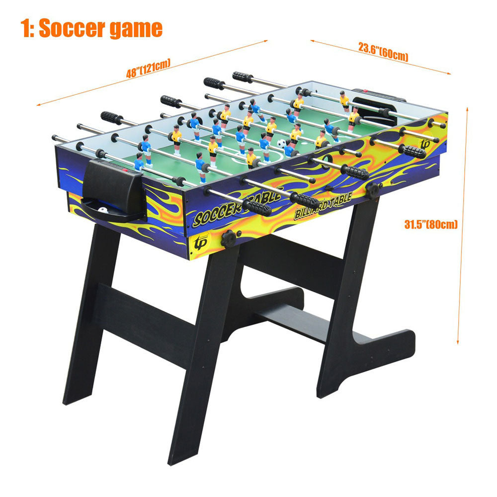 Sports Studio 5 in 1 Multifunctional Folding Pool Table Children's Home Standing Football Table Table Tennis Bowling Fox Ball