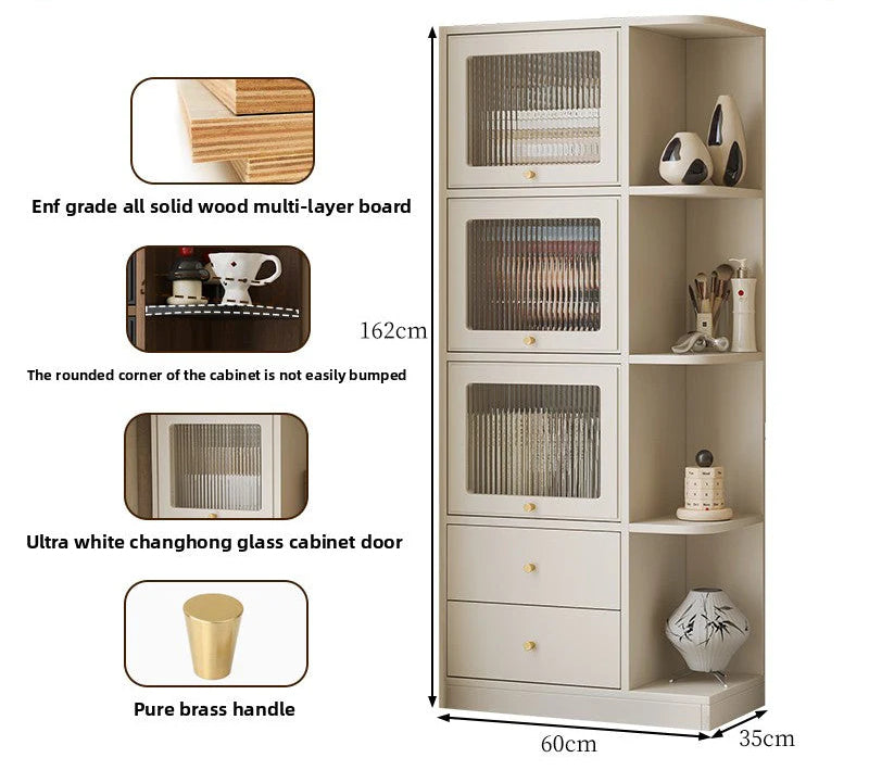 Bay Window Storage Cabinet with Drawers – Multi-Purpose Bedroom, Balcony & Living Room Organizer
