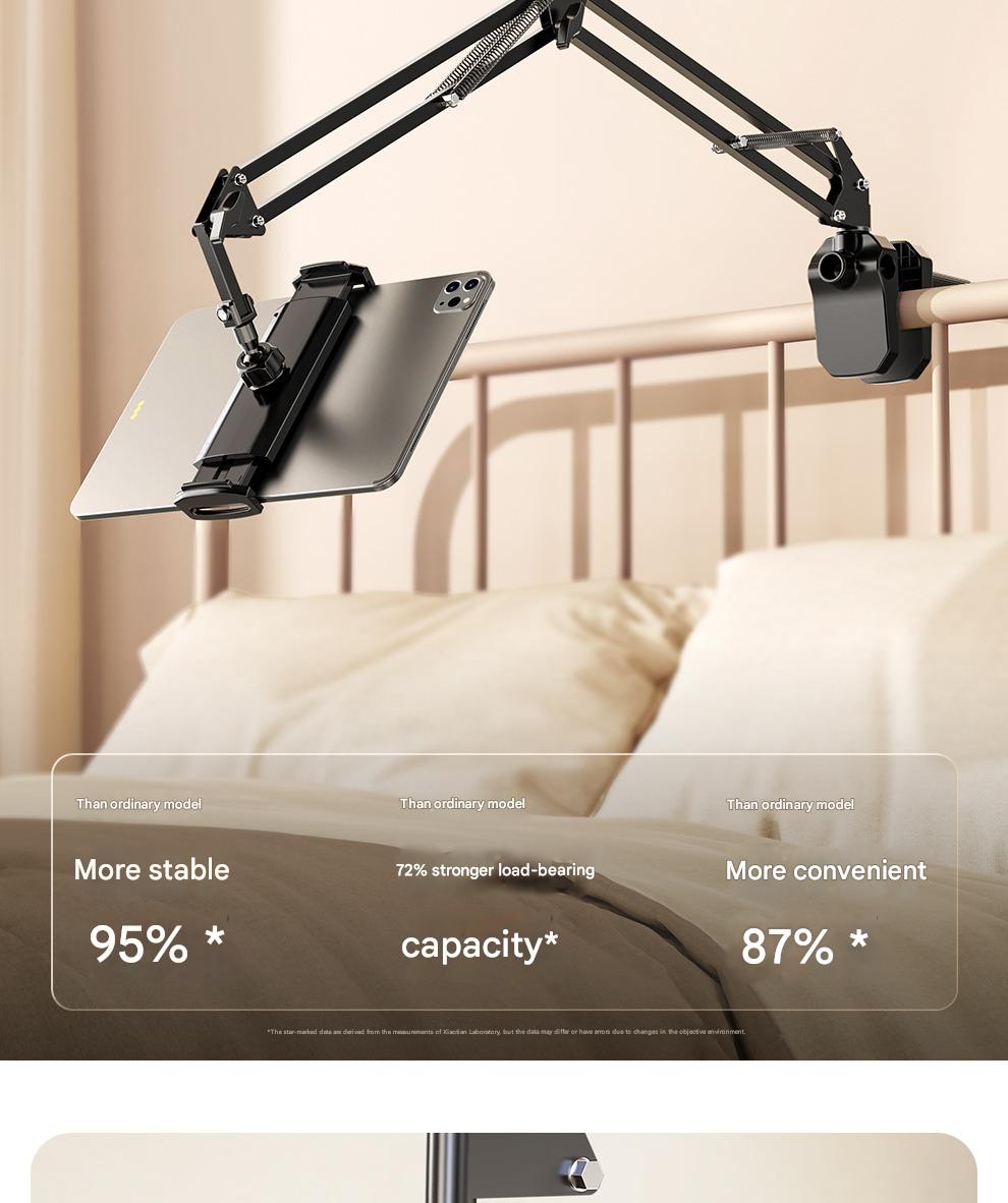 Mobile Phone Lazy Tablet Bracket Bedside Bed for Ipad Support Frame Desktop Cantilever Mobile Phone Holder Dormitory Computer Lying Down Watching Live Drama Artifact Multi-function Switch Universal Clip