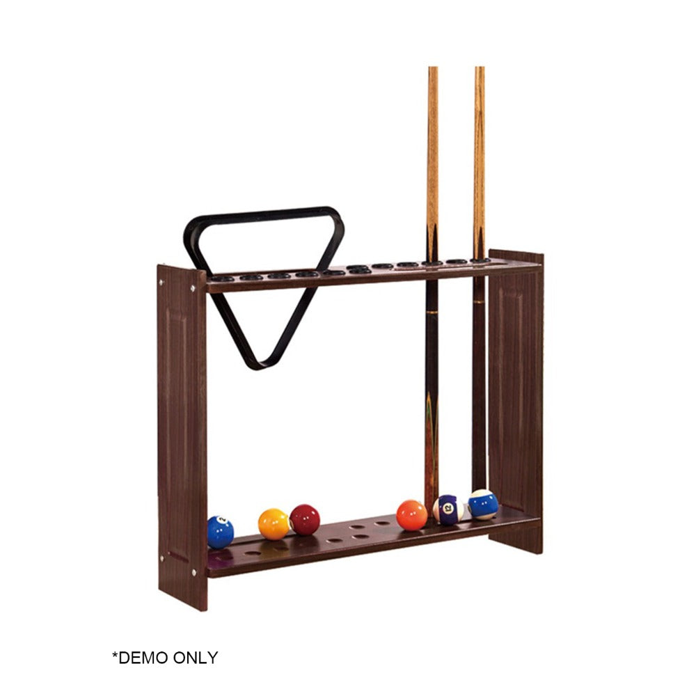 Sports Studio 12-hole Solid Wood Composite Wood Rotating Multi-function Cue Rack/mahogany Color