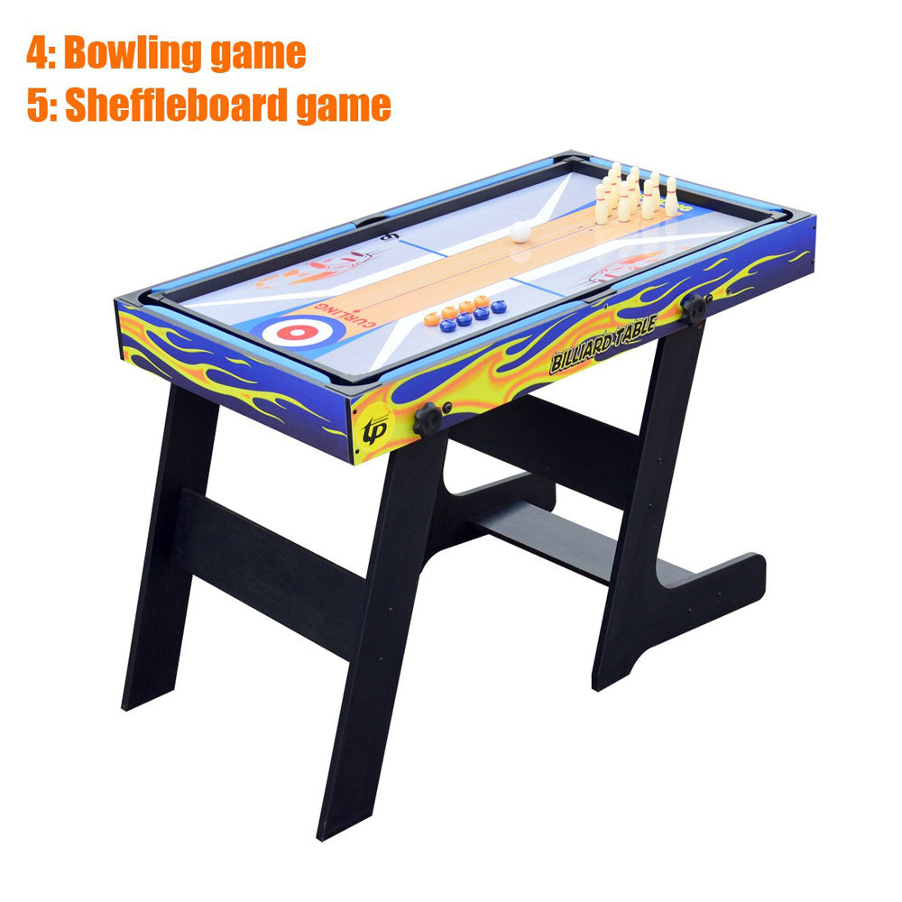 Sports Studio 5 in 1 Multifunctional Folding Pool Table Children's Home Standing Football Table Table Tennis Bowling Fox Ball