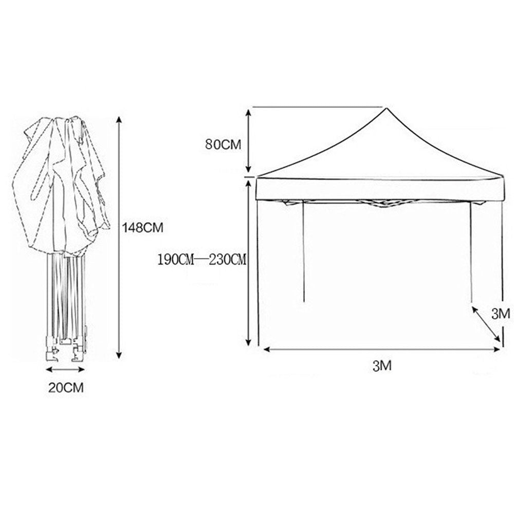 Other 3*3m Outdoor Party Tent-Red