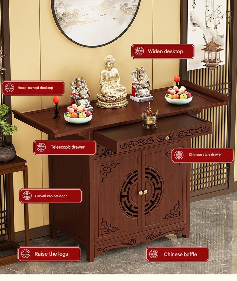 New Chinese Buddhist Shrine Vertical Cabinet Household Offering Table Simple Offering Table Shrine Shrine Cabinet
