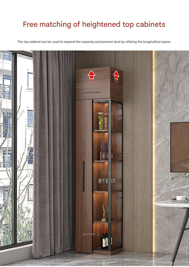 Corner Wine Cabinet Living Room Wall Display Cabinet Triangle Cabinet Household Medieval Style Dining Side Cabinet Locker