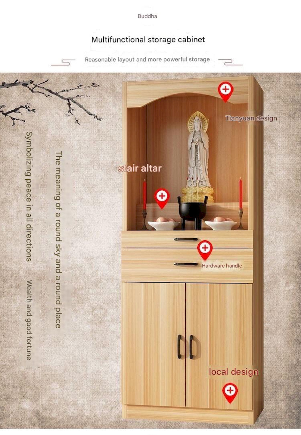Premium German Craftsmanship Chinese Altar Cabinet