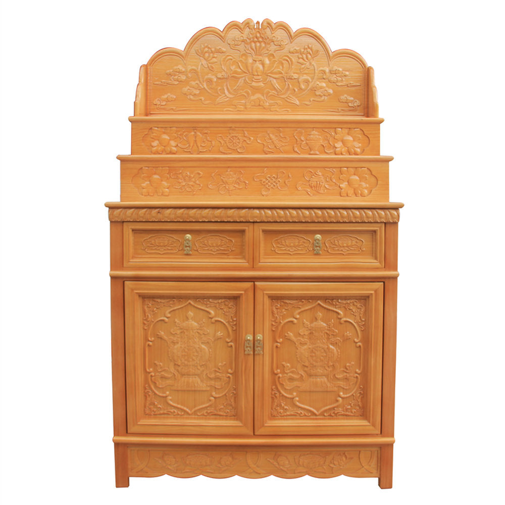 3-Tier Buddhist Altar Table | Modern Wood Home Shrine