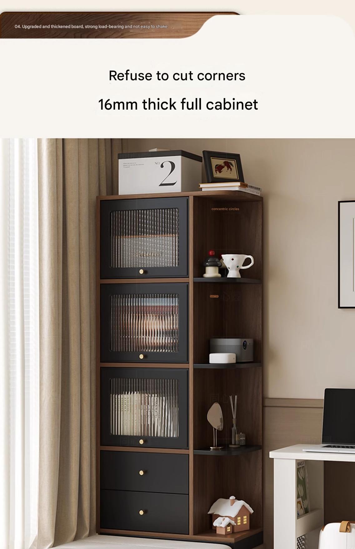Bay Window Storage Cabinet with Drawers – Multi-Purpose Bedroom, Balcony & Living Room Organizer