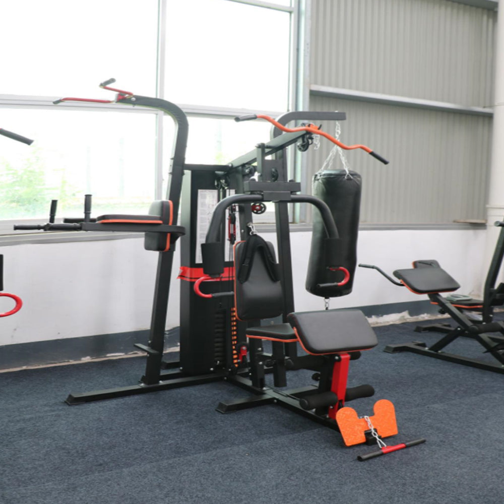 Sports studio multipurpose gym 3 station commercial fitness equipment training strength 3 station equipment