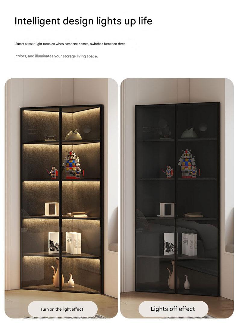 Simple Light Luxury Corner Cabinet Corner Triangle Right Angle Corner Corner Rack Living Room Bedroom Storage Floor Against The Wall