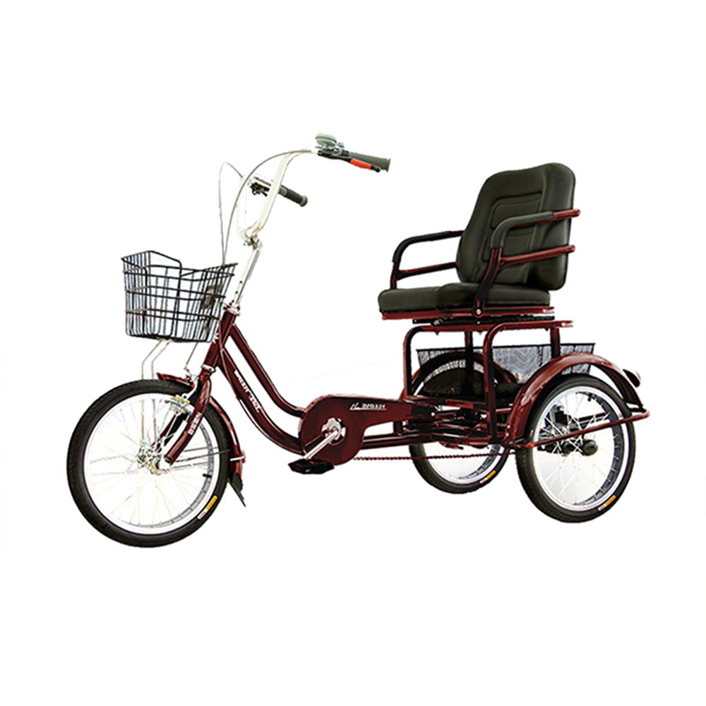 Sports Studio 16 Inch 3 Wheel Bicycle Adult Tricycle with Basket Wider Seat
