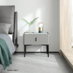 Linsay Mirage Bedside Table, Grey