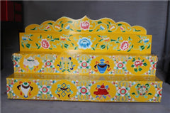 Painted Solid Wood Buddhist Shrine, Buddhist Cabinet Offering Table Chinese Modern Zongmi Offering Table, Shrine Shrine