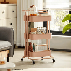 Linsay Strata 3-Tier Trolley, Pink