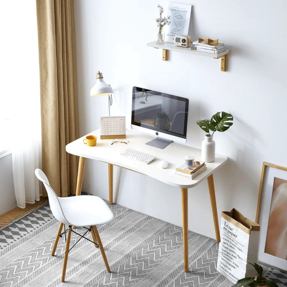 Linsay Oria Computer Desk, 1M, Natural & White