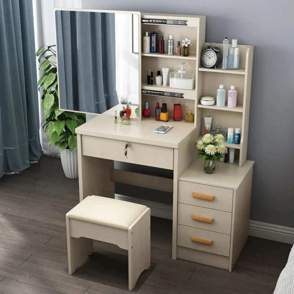 Homelements LED Light Dressing Table and Chair