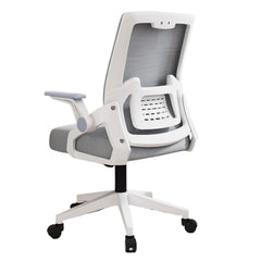 Homelements Latex Cushion Computer Chair Office Home Chairs – White&Grey