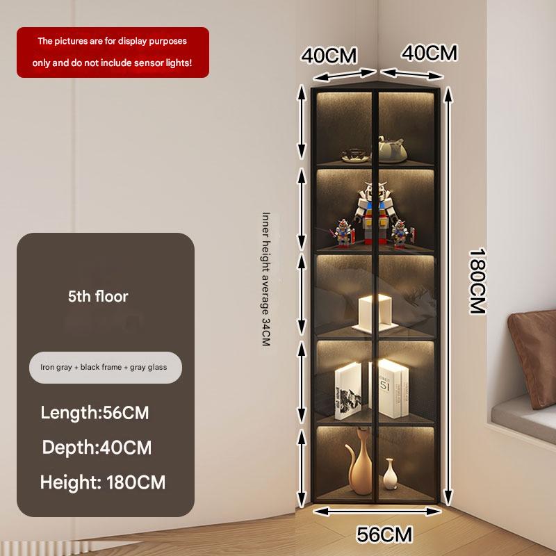 Simple Light Luxury Corner Cabinet Corner Triangle Right Angle Corner Corner Rack Living Room Bedroom Storage Floor Against The Wall
