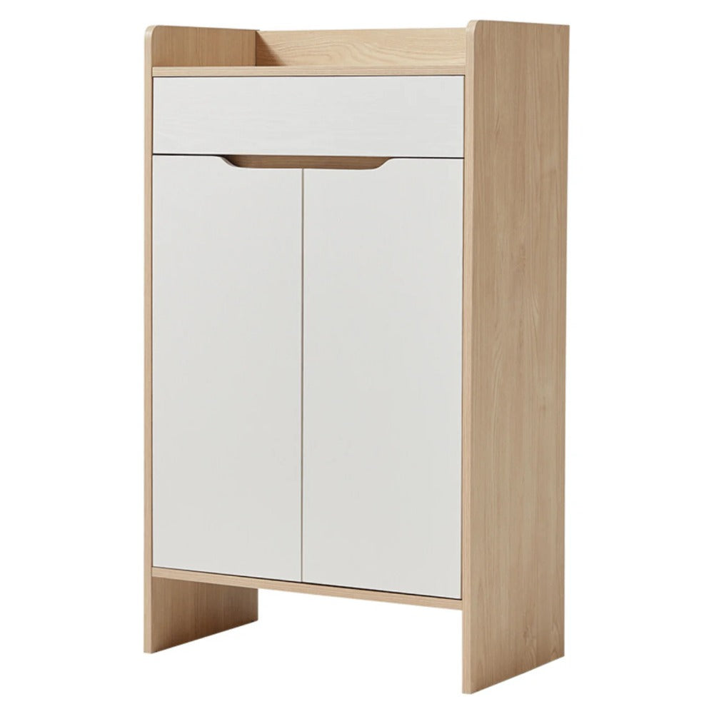 Linsay Miro Shoe Cabinet, Small, Natural & White