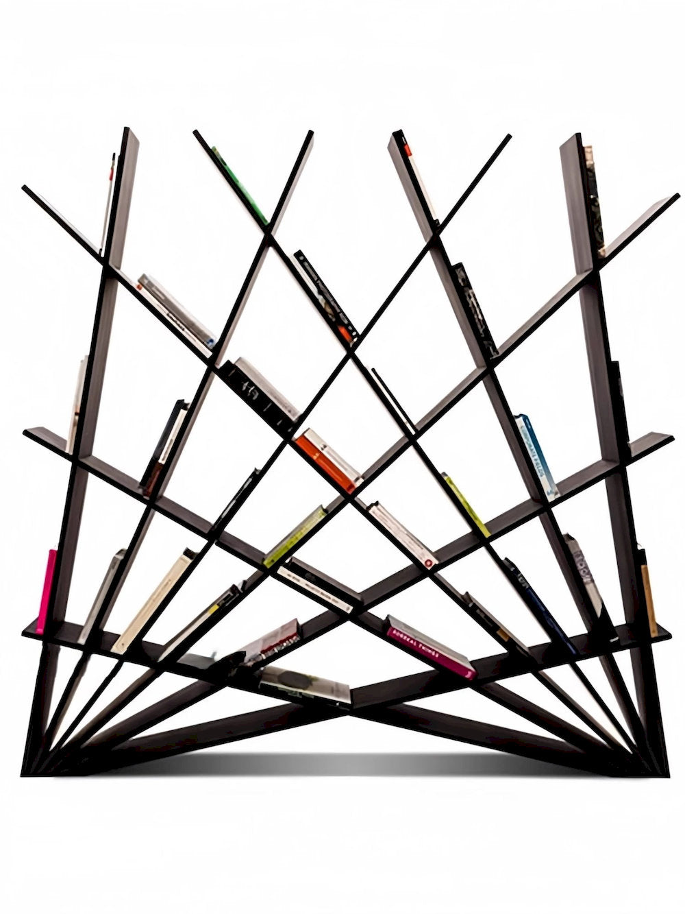 Italian Minimalist Paint Bookshelf Bookcase Floor Shelf Living Room Wall Display Rack Storage Rack Storage Rack Partition