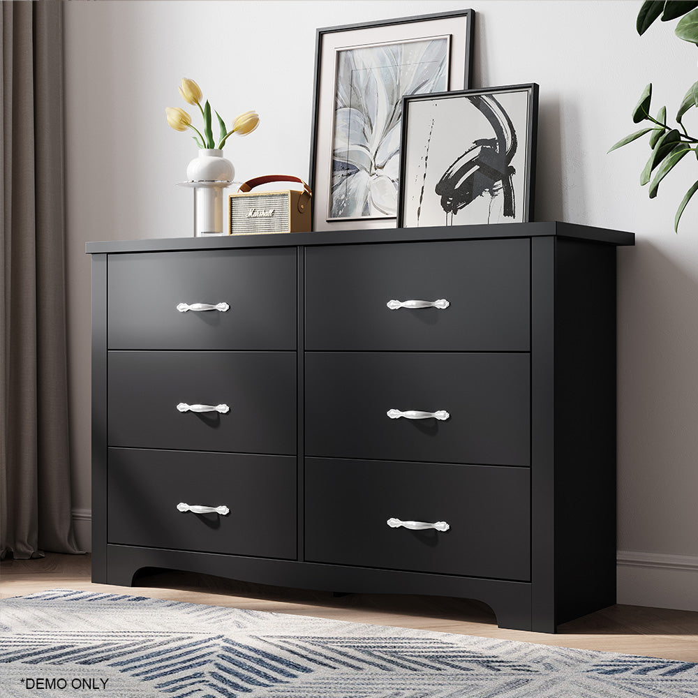 Linsay Chest of 6 Drawers Black