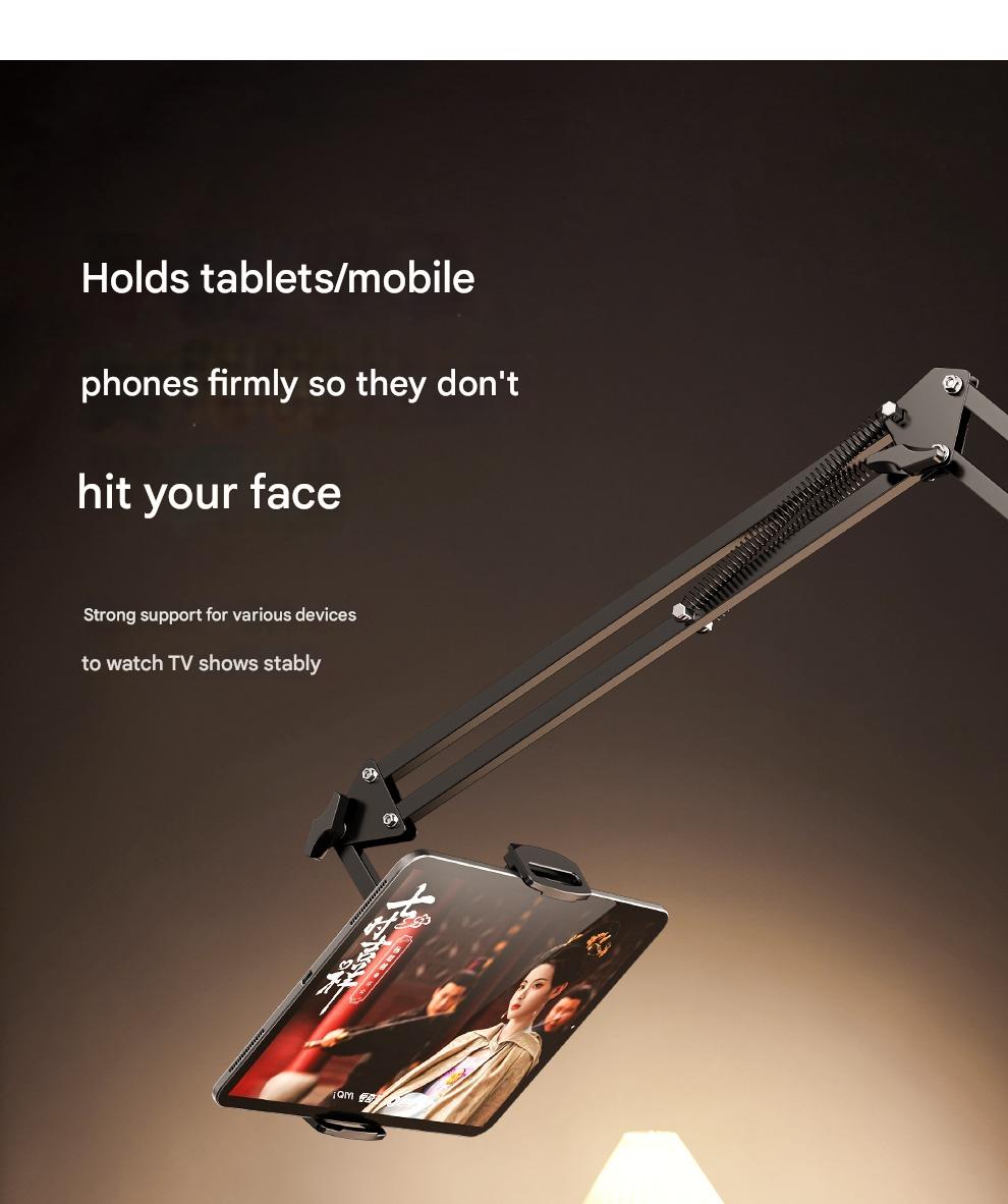 Mobile Phone Lazy Tablet Bracket Bedside Bed for Ipad Support Frame Desktop Cantilever Mobile Phone Holder Dormitory Computer Lying Down Watching Live Drama Artifact Multi-function Switch Universal Clip