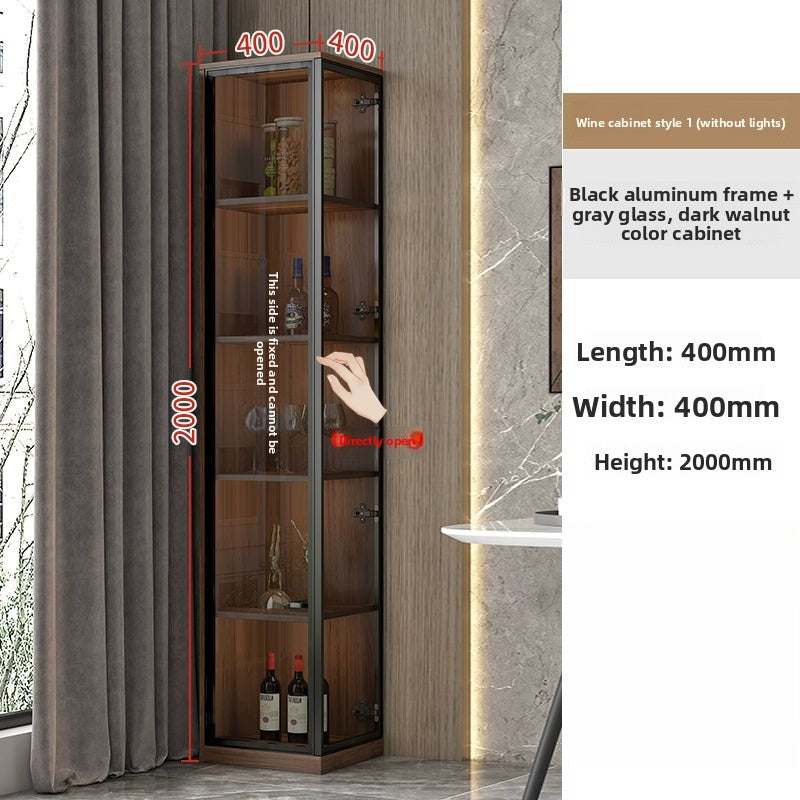 Corner Wine Cabinet Living Room Wall Display Cabinet Triangle Cabinet Household Medieval Style Dining Side Cabinet Locker