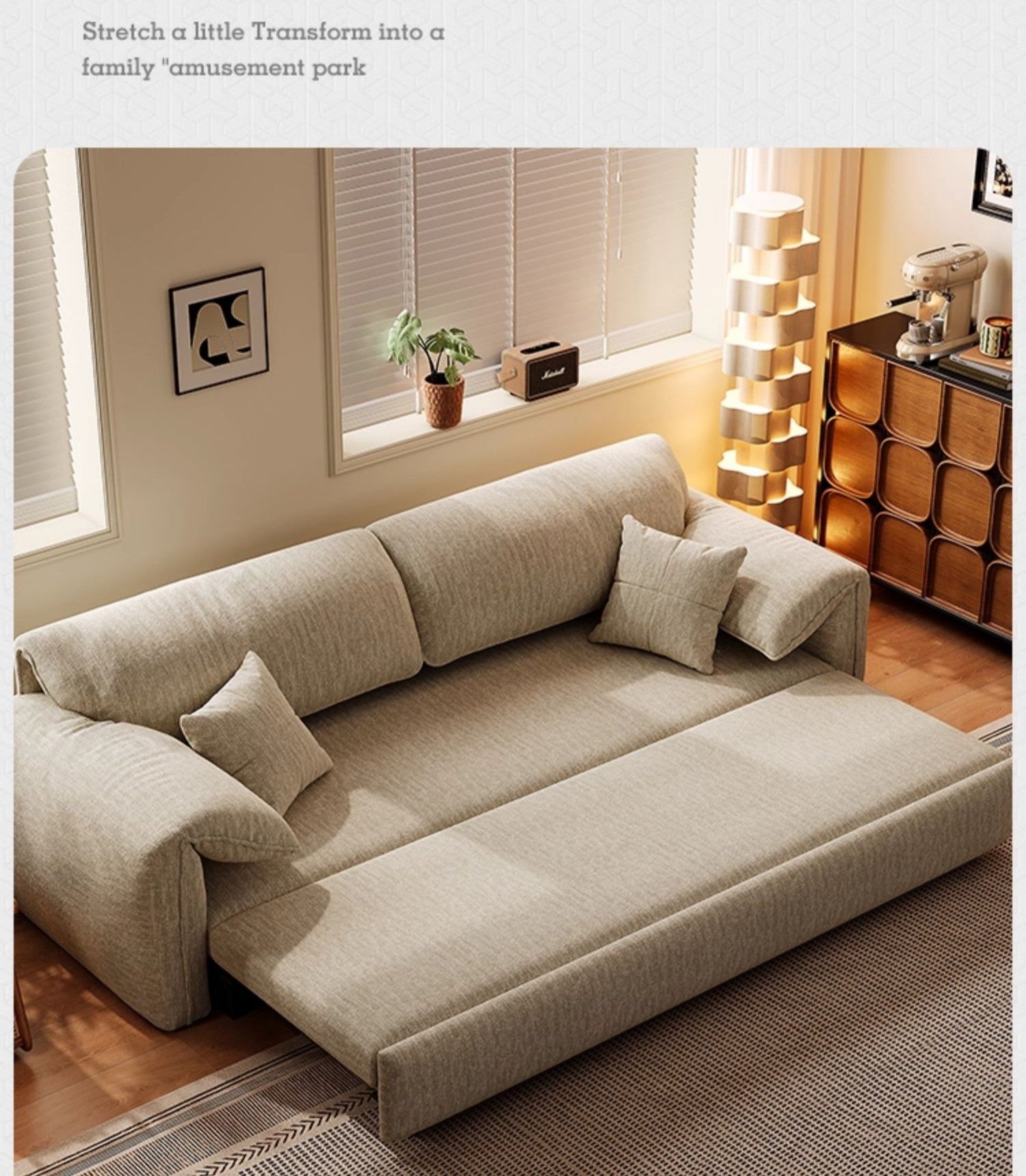Removable Sofa Bed Multi-functional Folding Dual-purpose Small Apartment Living Room Double Elephant Ear Sofa