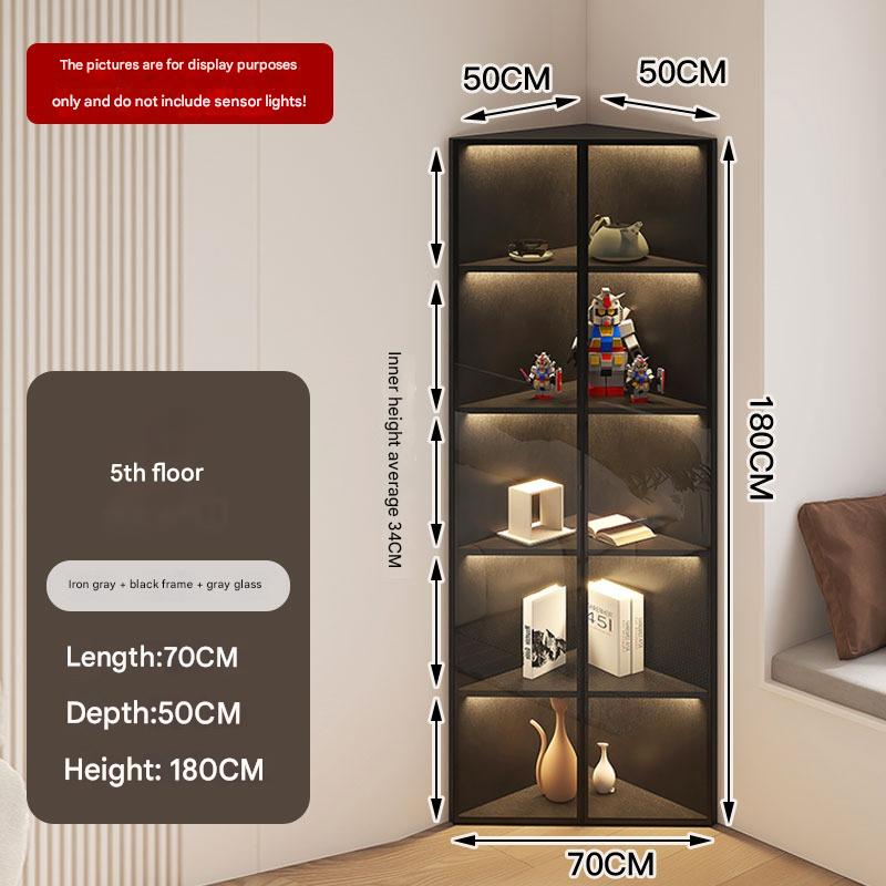 Simple Light Luxury Corner Cabinet Corner Triangle Right Angle Corner Corner Rack Living Room Bedroom Storage Floor Against The Wall