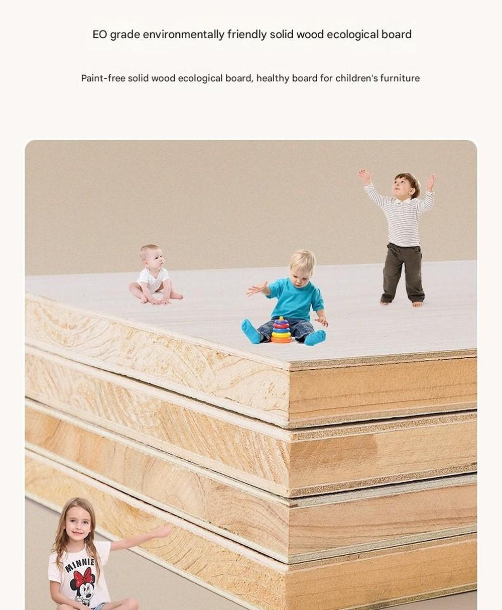 Children's Bookshelf Solid Wood Picture Book Shelf Floor Shelf Baby Reading Area Multifunctional Sliding Door Bookcase
