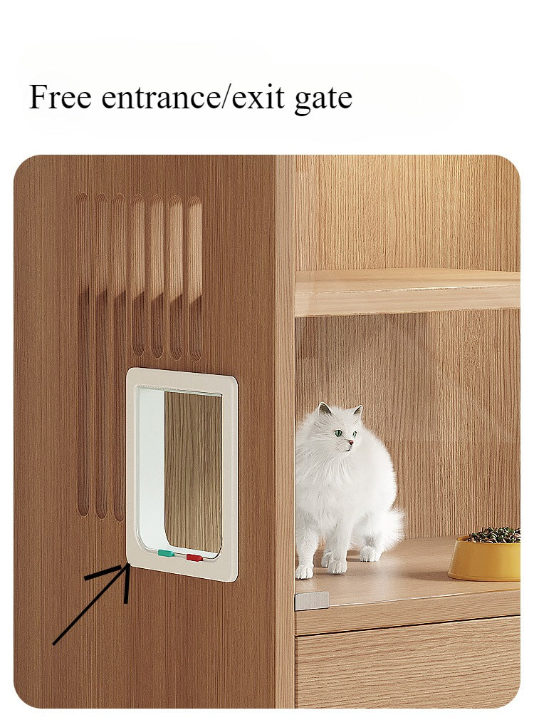 Homelements Modern Luxury Cat Nest Home Cat Nest Pet Cabinet Wooden Villa Home Cat House