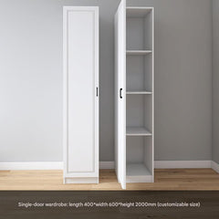 Corner Wardrobe Household Bedroom Small Apartment Solid Wood 90 Degree Master Bedroom Corner 7-character L-shaped Corner Wardrobe Combination Storage