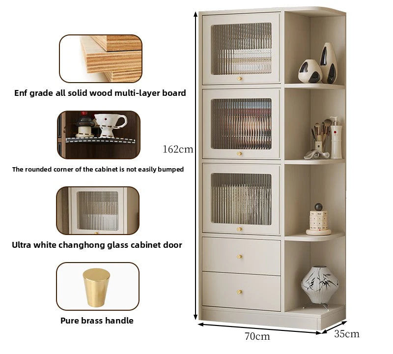 Bay Window Storage Cabinet with Drawers – Multi-Purpose Bedroom, Balcony & Living Room Organizer