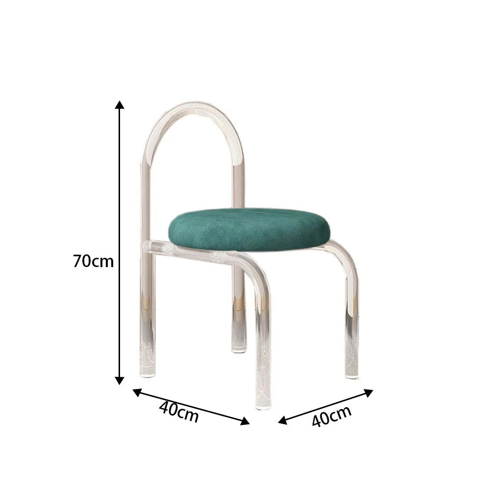 Homelements Acrylic Dining Chair Makeup Chair