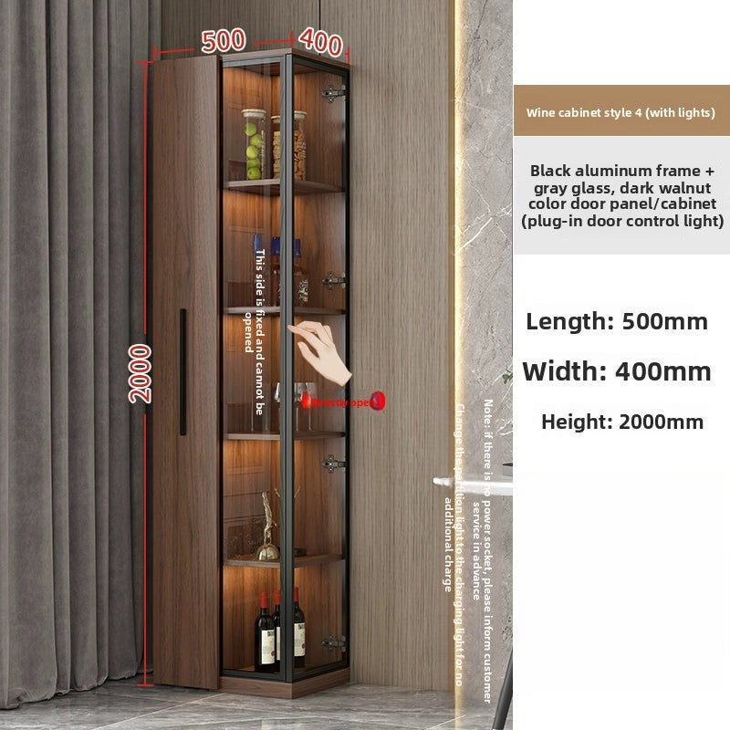 Corner Wine Cabinet Living Room Wall Display Cabinet Triangle Cabinet Household Medieval Style Dining Side Cabinet Locker