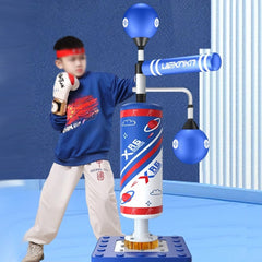 DreamyNest Rotating Stick Target Vertical Sandbag Adult Children Speed Ball Home Boxing Dodge Training Equipment / Blue