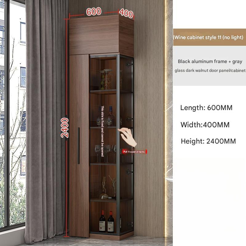 Corner Wine Cabinet Living Room Wall Display Cabinet Triangle Cabinet Household Medieval Style Dining Side Cabinet Locker