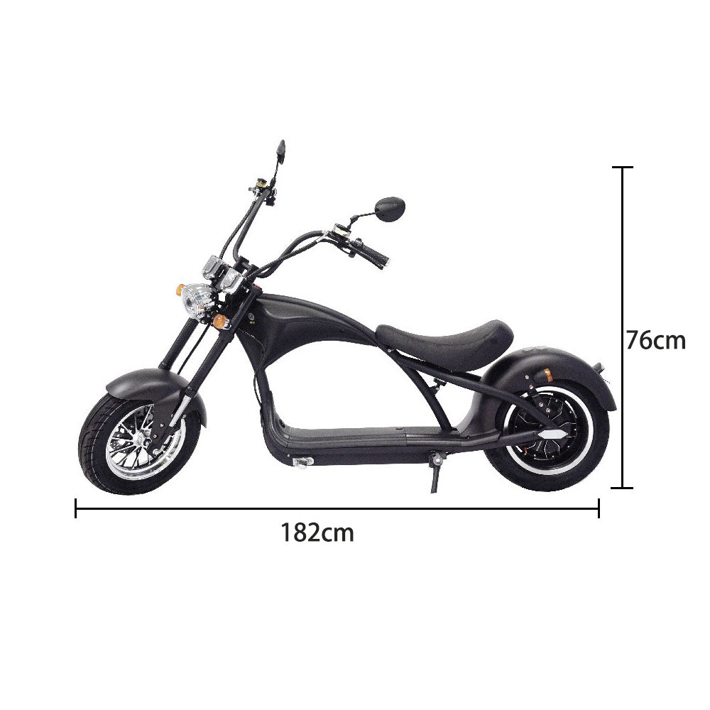 harley electric two wheel scooter size