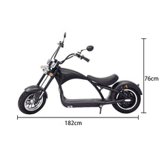 harley electric two wheel scooter size