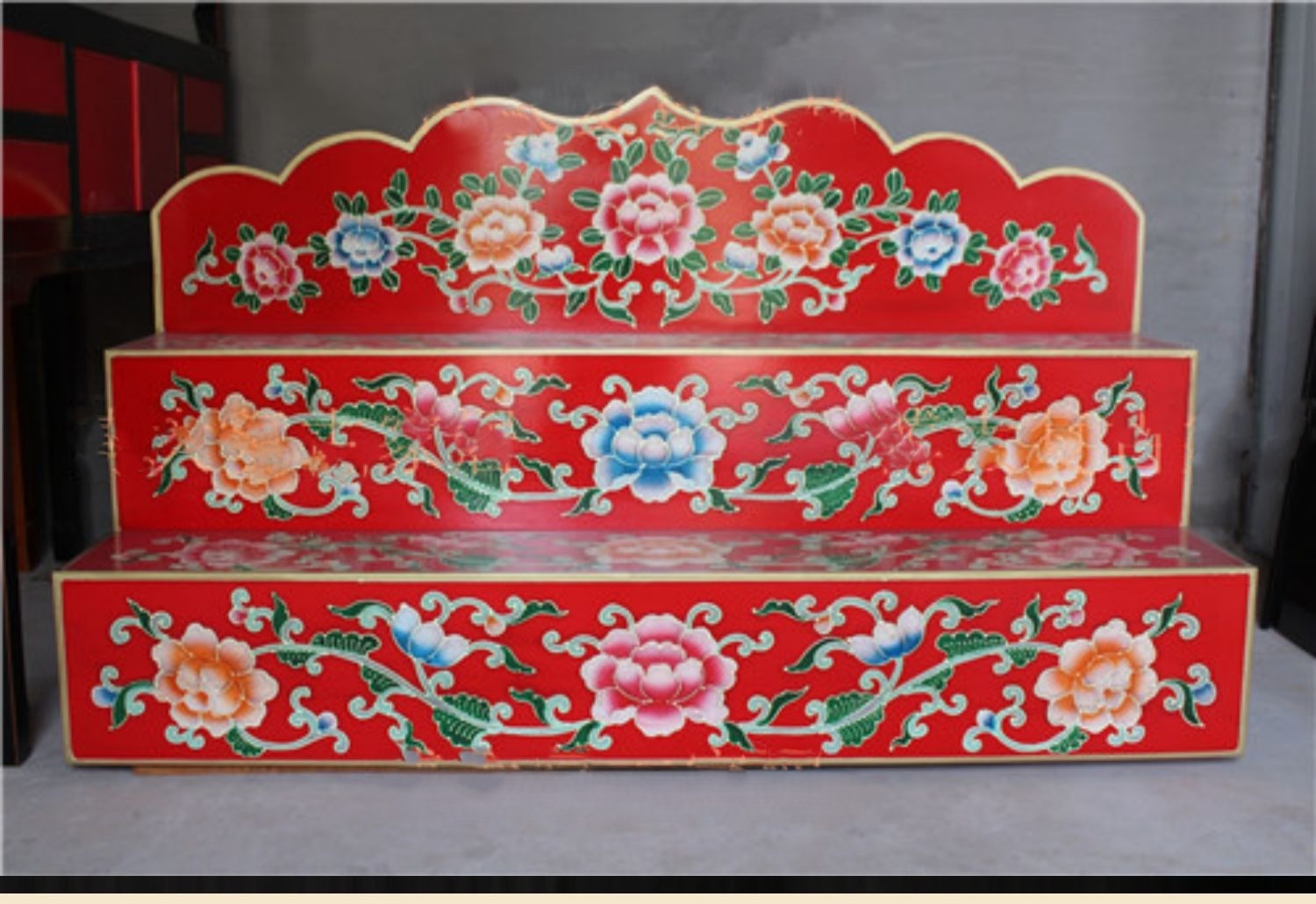 Painted Solid Wood Buddhist Shrine, Buddhist Cabinet Offering Table Chinese Modern Zongmi Offering Table, Shrine Shrine