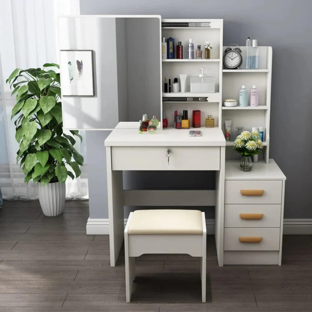 Homelements LED Light Dressing Table and Chair