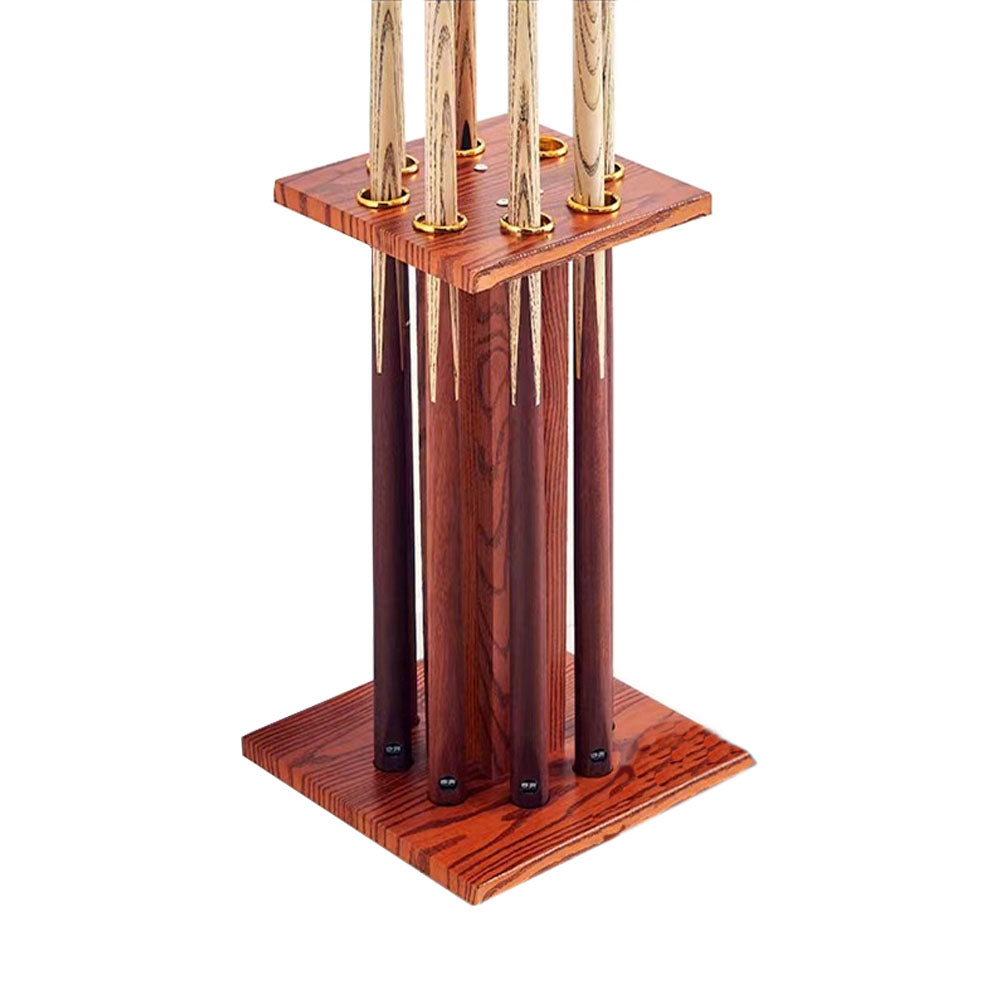 Sports Studio 8-hole Solid Wood Composite Wood Rotating Multi-function Cue Rack/mahogany Color