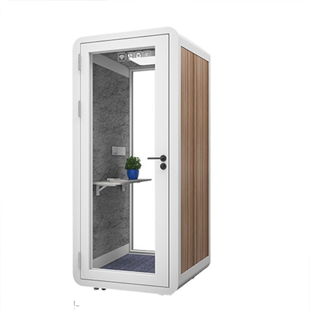 compact soundproof booth white main image