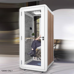 Homelements Compact Multifunctional Soundproof Booth with Ventilation & Lighting