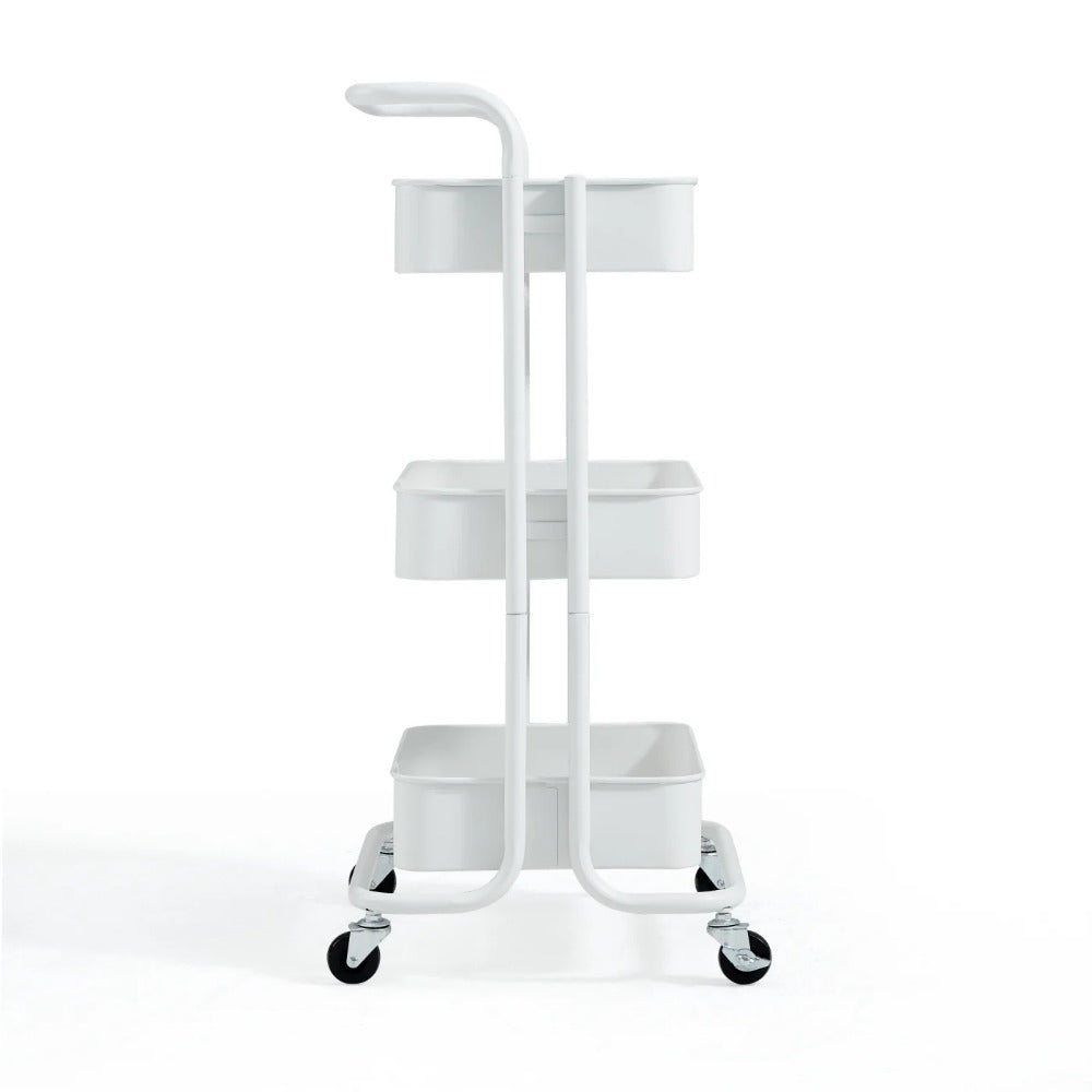 Linsay Strata 3-Tier Trolley, White